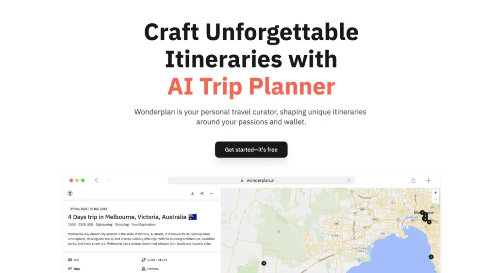 Wonderplan AI 리뷰