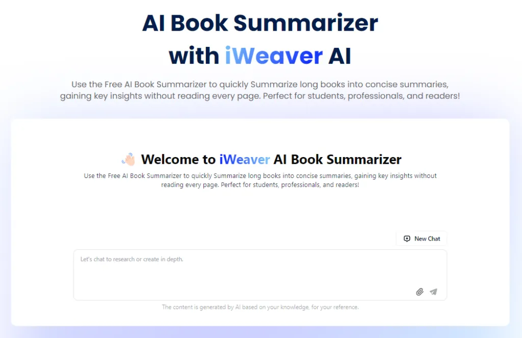 Résumé de livre IA avec iWeaver AI