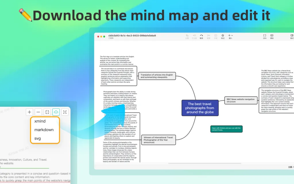 Conversion de PDF en carte mentale