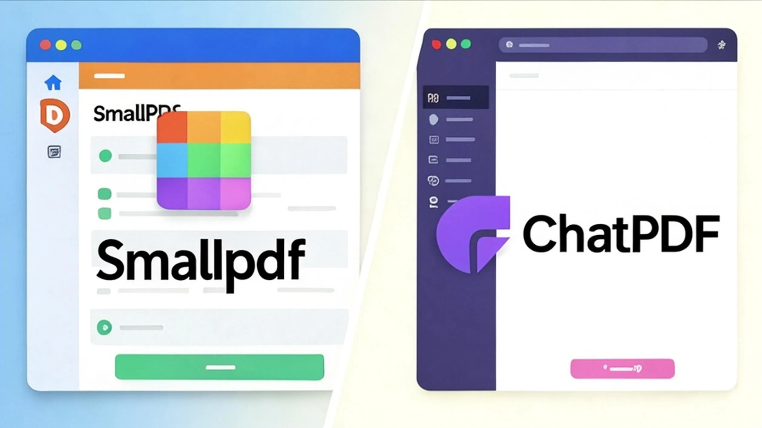Comparación entre chatpdf y smallpdf