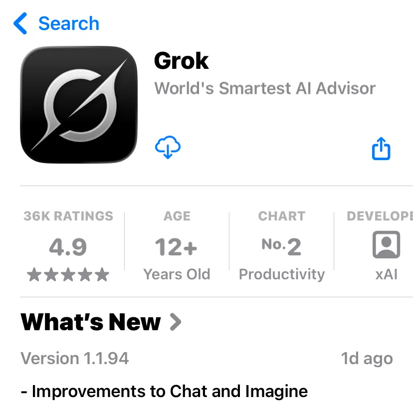 Grok imagine update