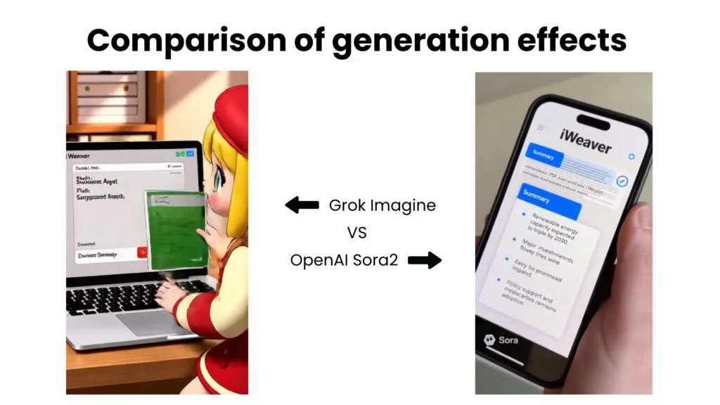 Comparison of the generation effects of Grok imagine and OpenAI Sora2