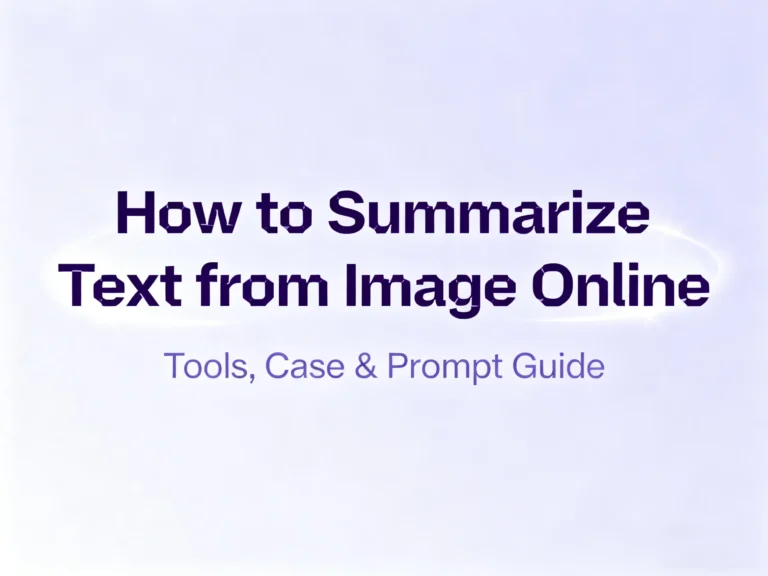 이미지에서 텍스트를 요약하는 방법: 사례 및 프롬프트 가이드