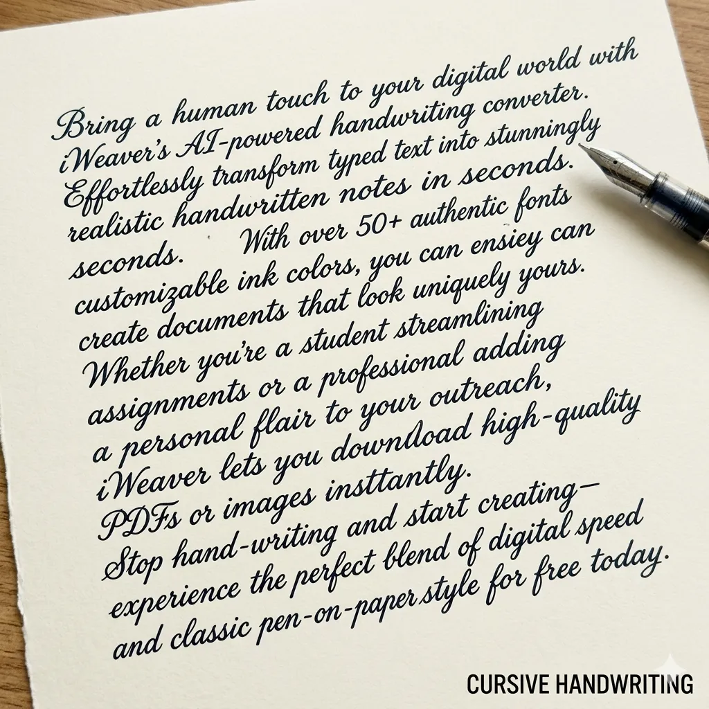 Letter-style Handwriting