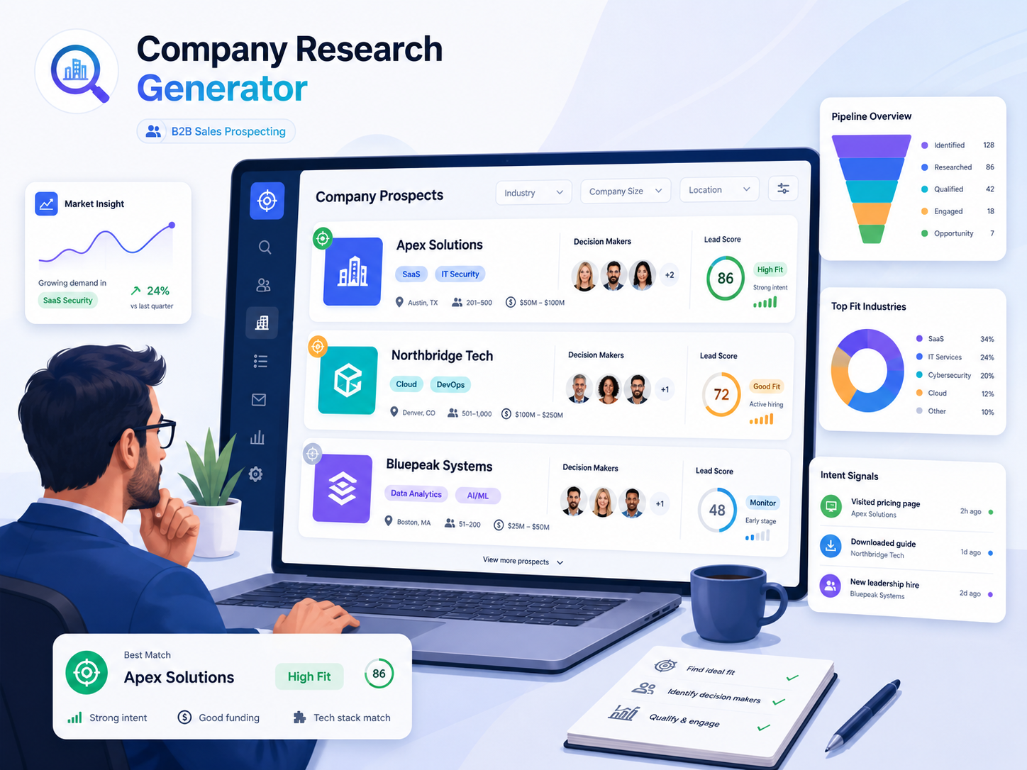 Company Research Generator B2B Sales Prospecting